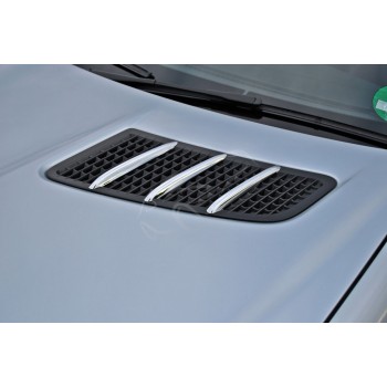 MERCEDES R172 SLK + SLC CHROME HOOD VENT MOLDINGS FINS