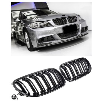 FITS FOR BMW E90 E91 SPORT GRILLE 08+ GLOSS BLACK 