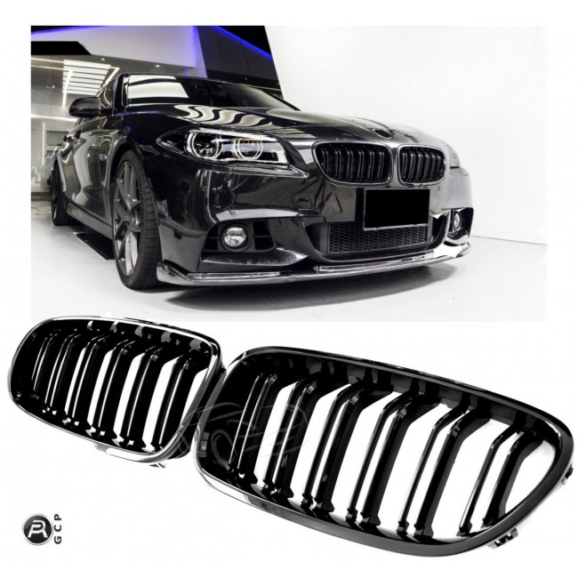 FITS FOR BMW F10 F11 F18 SPORT GRILLE  GLOSS BLACK 