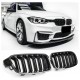 FITS FOR BMW F30 F31 SPORT GRILLE DOUBLE SLAT GLOSSY BLACK 