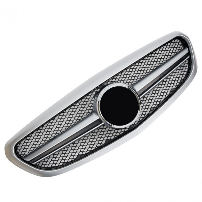 Grille Sport fits for Mercedes W205 C 2014+ ELEGANCE / CLASSIC SILVER