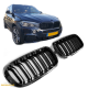 GRILLE FITS FOR BMW X5 / X6 F15 F16 SPORT DOUBLE SLAT GLOSS BLACK 