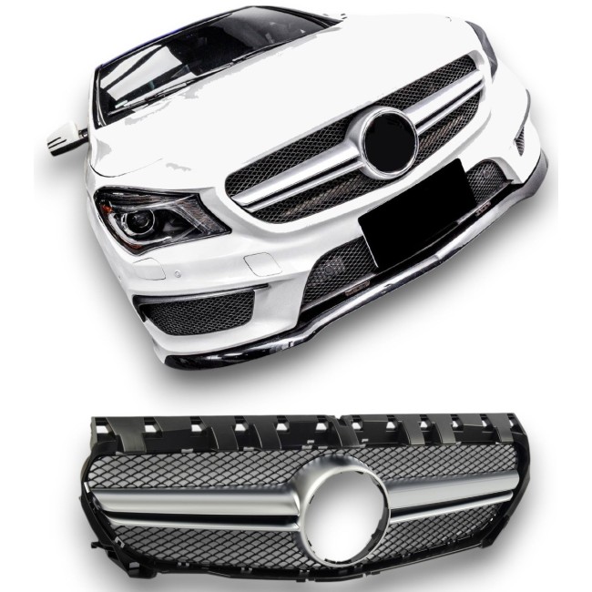 Grille Sport Silver fits for Mercedes C117 CLA-CLASS