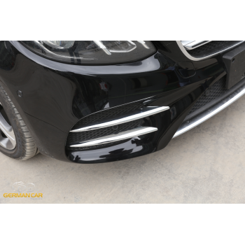 Stoßstange Gitter Finnen Chrom TUNING für Mercedes W213 E-Klasse