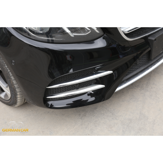 Stoßstange Gitter Finnen Chrom TUNING für Mercedes W213 E-Klasse