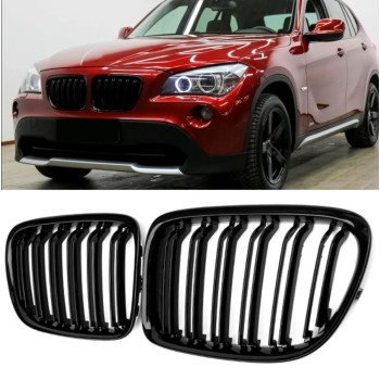 GRILLE FITS FOR BMW X1 E84 SPORT DOUBLE SLAT GLOSS BLACK 