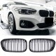 GRILLE FITS FOR BMW F20 F21 SPORT 15-18 DOUBLE SLAT GLOSS BLACK 