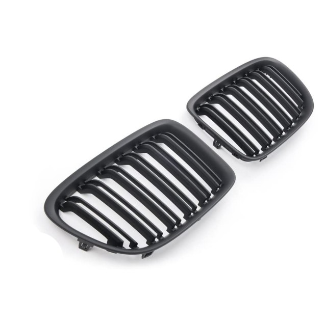 GRILLE FITS FOR BMW X1 E84 SPORT DOUBLE SLAT FLAT BLACK 