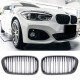 GRILLE FITS FOR BMW F20 F21 SPORT 15-18 DOUBLE SLAT FLAT BLACK 