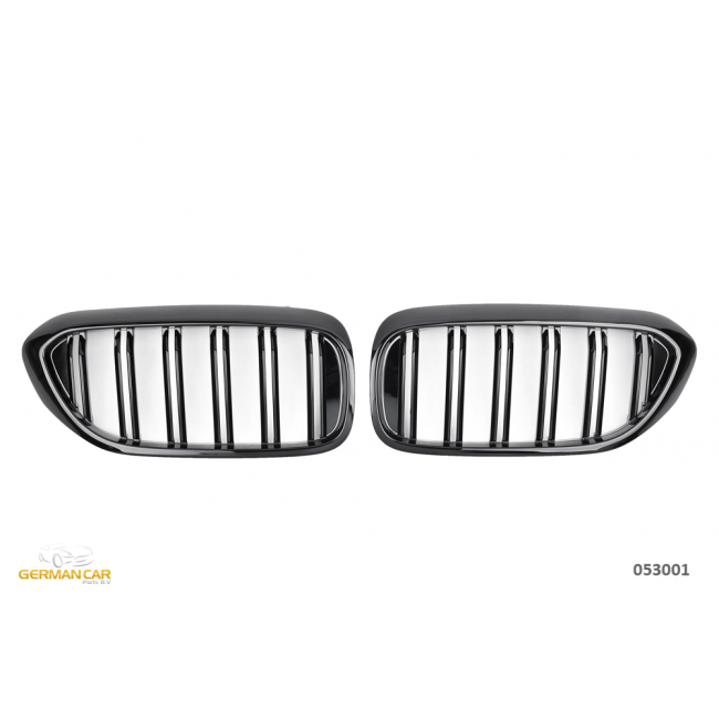 GRILLE FITS FOR BMW G30 G31 DOUBLE SLAT GLOSS BLACK 