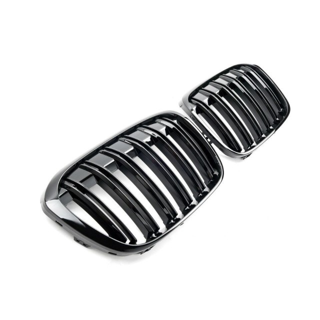 GRILLE FITS FOR BMW X1 F48 2015-2019 SPORT DOUBLE SLAT BLACK 