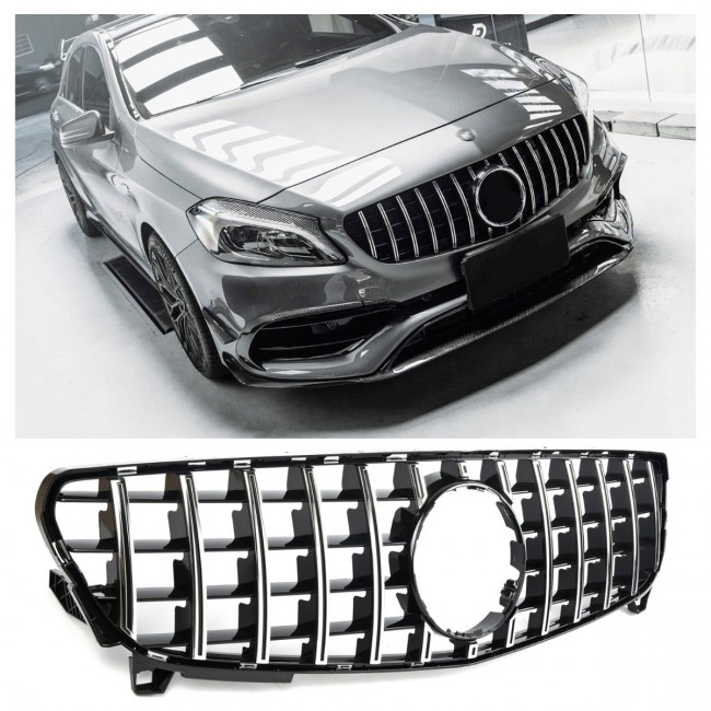 Grille Sport fits for Mercedes W176 A-CLASS FACELIFT PANAMERICANA LOOK 