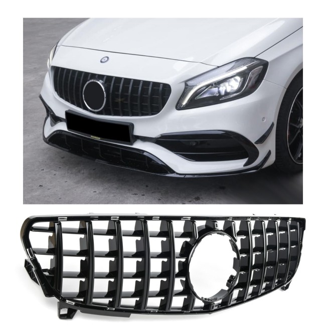 Grille Sport fits for Mercedes W176 A-CLASS FACELIFT PANAMERICANA LOOK 