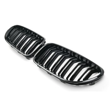 GRILLE FITS FOR BMW 6 F06 F12 F13 SPORT DOUBLE SLAT GLOSSY BLACK 
