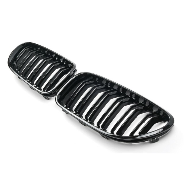 GRILLE FITS FOR BMW 6 F06 F12 F13 SPORT DOUBLE SLAT GLOSSY BLACK 