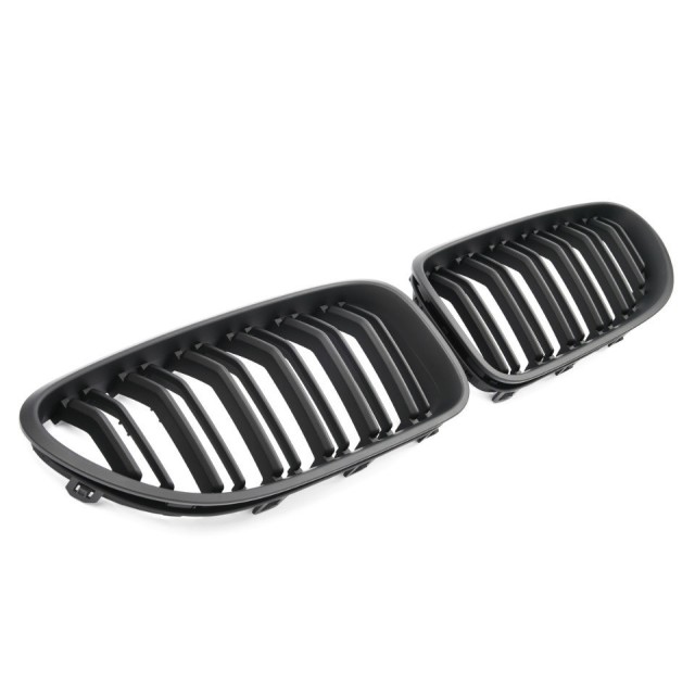 GRILLE FITS FOR BMW 6 F06 F12 F13 SPORT DOUBLE SLAT FLAT BLACK 
