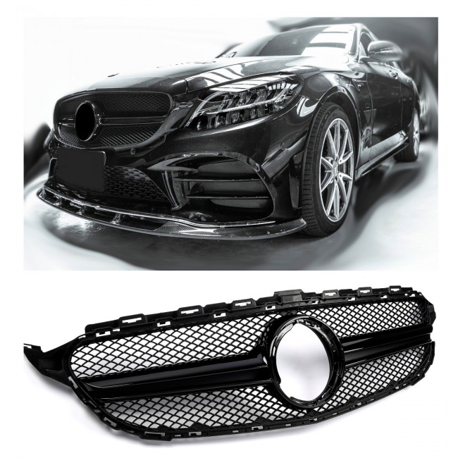 Grille fits for Mercedes W205 C-Class 2018-2021
