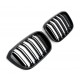 GRILLE FITS FOR BMW X3 X4 G01 G02 SPORT DOUBLE SLAT GLOSS BLACK 