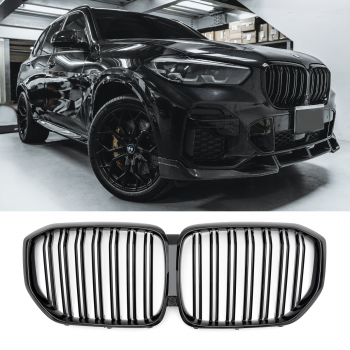 GRILLE FITS FOR BMW X5 G05 SPORT DOUBLE SLAT GLOSS BLACK 2018-2023