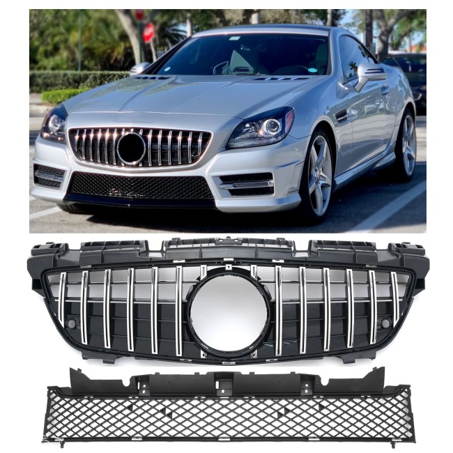 Grille Sport fits for Mercedes R172 SLK 2011-2015 PANAMERICANA GT LOOK 