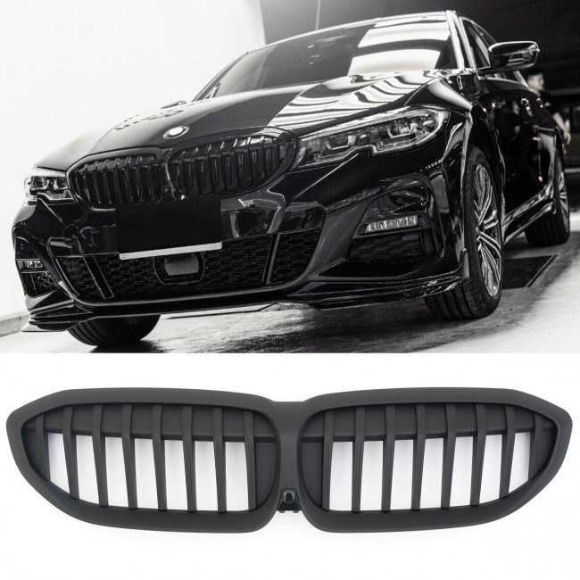 GRILLE FITS FOR BMW 3ER G20 G21 2019-2022 SPORT FLAT BLACK 