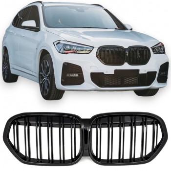 GRILLE FITS BMW X1 F48 LCI SPORT DOUBLE SLAT BLACK 2019-2022