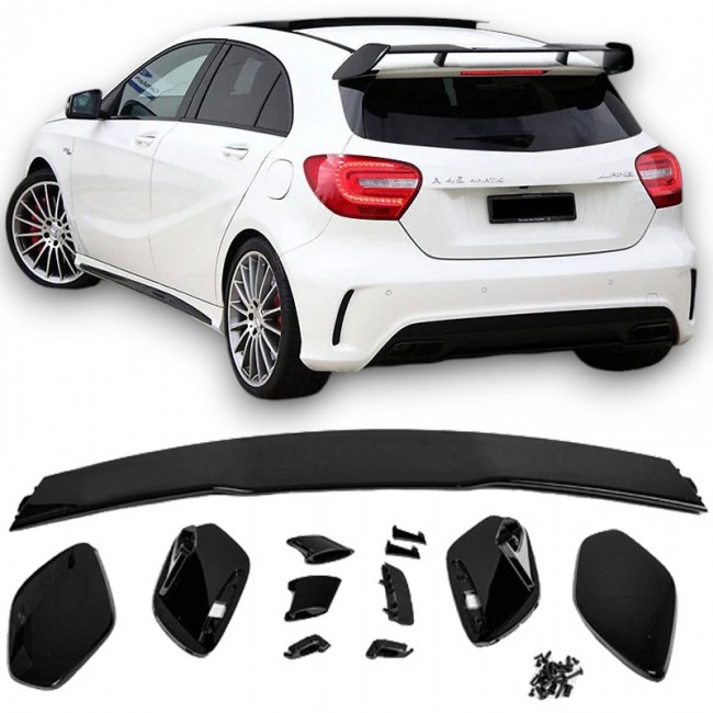SPOILER ROOF SPOILER REAR WING BLACK FOR MERCEDES W176 A-CLASS