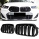 FITS FOR BMW X2 F39 SPORT DOUBLE BAR GRILL GLOSSY BLACK