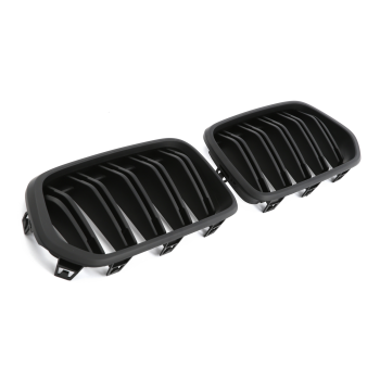 FITS FOR BMW X2 F39 SPORT DOUBLE BAR GRILL MATT BLACK