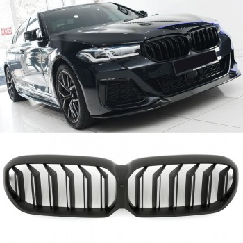 GRILLE FITS FOR BMW G30 G31 LCI SPORT DOUBLE SLAT MATTE BLACK 