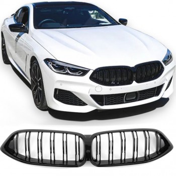 GRILL SPORT GRILLE FITS FOR BMW 8 SERIES G14 G15 G16 GLOSSY BLACK 2018-2022