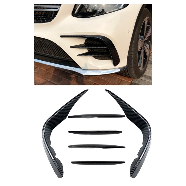 FITS FOR MERCEDES X253 C253 GLC AMG LINE (VOR FACELIFT) FRONT AERO FLAPS + FINS