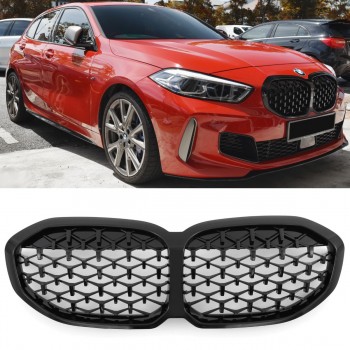 SUITABLE FOR BMW 1 SERIES F40 RADIATOR GRILL DIAMOND GLOSS BLACK
