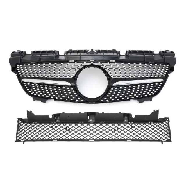 Grill Sport Kühlergrill passt für Mercedes R172 SLK 2011-2015 DIAMANT