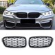 SUITABLE FOR BMW 3 SERIES F30 F31 SPORT GRILL DIAMOND GLOSS BLACK
