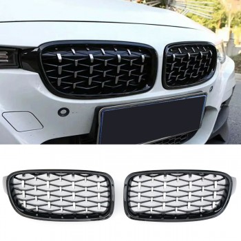 SUITABLE FOR BMW 3 SERIES F30 F31 SPORT GRILL DIAMOND GLOSS BLACK