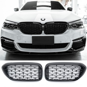 SUITABLE FOR BMW 5 SERIES G30 G31 GRILL DIAMOND GLOSS BLACK