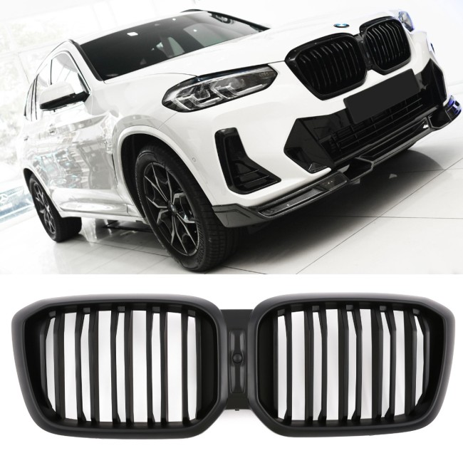 FITS BMW X3 X4 G01 G02 LCI RADIATOR GRILLE MATTE BLACK