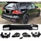 Rear spoiler diffuser + exhaust tips (CHROME) for Mercedes W166 GLE