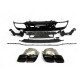 Rear spoiler diffuser + exhaust tips (BLACK) for Mercedes W205
