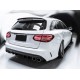 Rear spoiler diffuser + exhaust tips (CHROM) for Mercedes W205