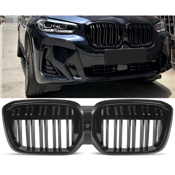 SUITABLE FOR BMW iX3 G08 LCI SPORT GRILLE DOUBLE SLAT GRILLE GLOSS BLACK