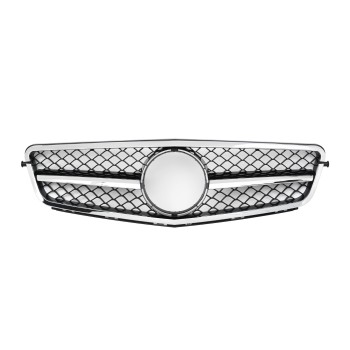 Grille Sport fits for Mercedes C204 W204 S204 C-Class Black Chrome