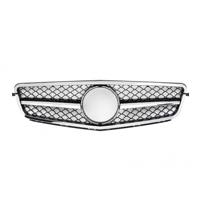 Grille Sport fits for Mercedes C204 W204 S204 C-Class Black Chrome