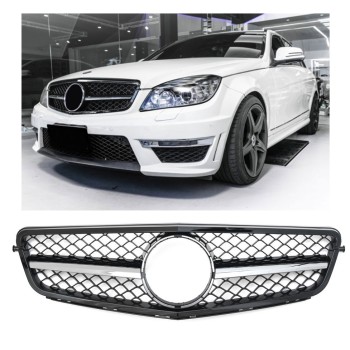 Grille Sport fits for Mercedes W204 S204 Black Chrome