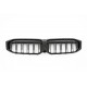 SUITABLE FOR BMW 3 SERIES G20 G21 LCI GRILLE DOUBLE BAR GLOSSY BLACK