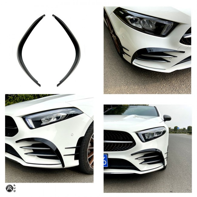 AERO FLAPS BLACK front for Mercedes W177 A-Class