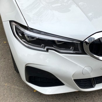 Headlight Covers Evil Eye Black Gloss for BMW 3 Series G20 G21 2019-2022 (pre-LCI)