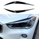 Headlight Covers Evil Eye Black Gloss for BMW X1 F48 2015-2019 (pre-LCI)