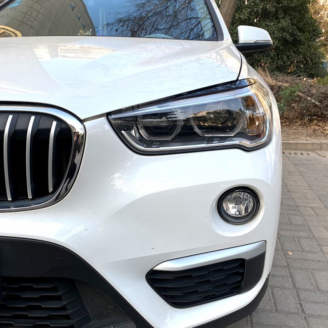 Headlight Covers Evil Eye Black Gloss for BMW X1 F48 2015-2019 (pre-LCI)